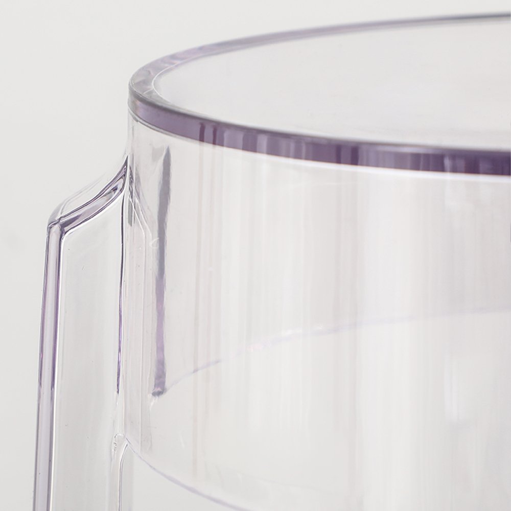 Clear Acrylic Bar Stools Set of 2, Modern Transparent Bar Height Stools. Picture 4