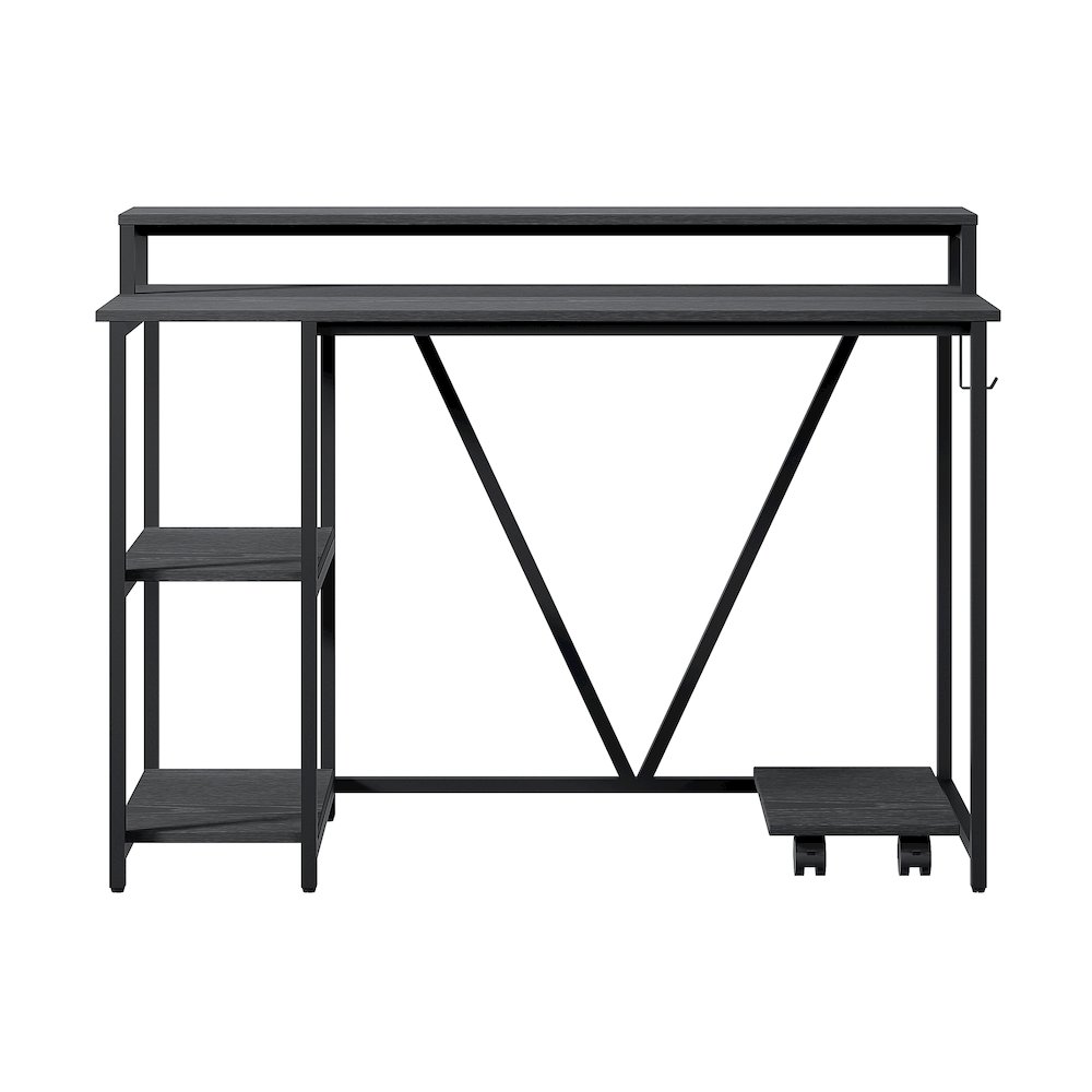 Techni Mobili Industrial Writing Desk, Black. Picture 2