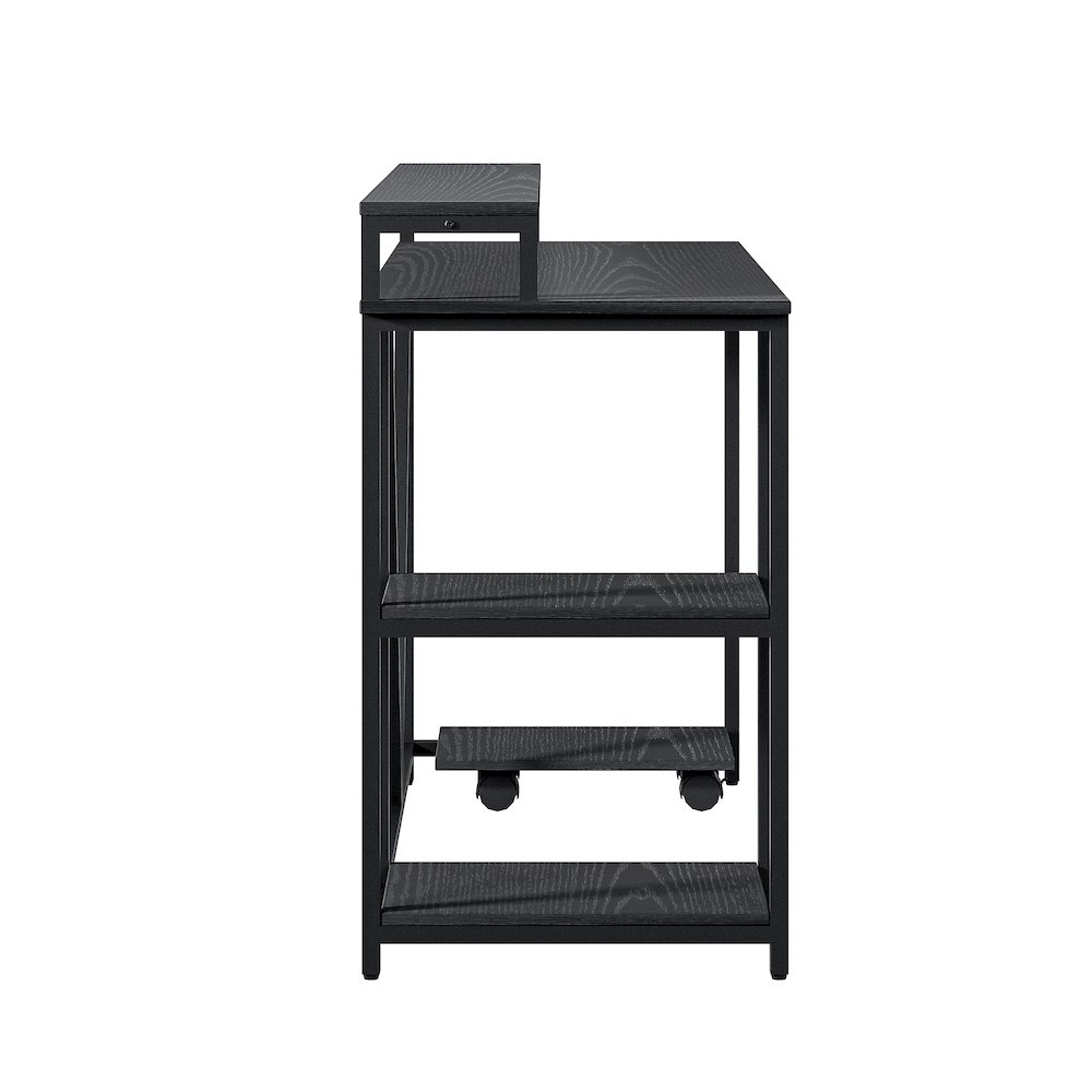 Techni Mobili Industrial Writing Desk, Black. Picture 4