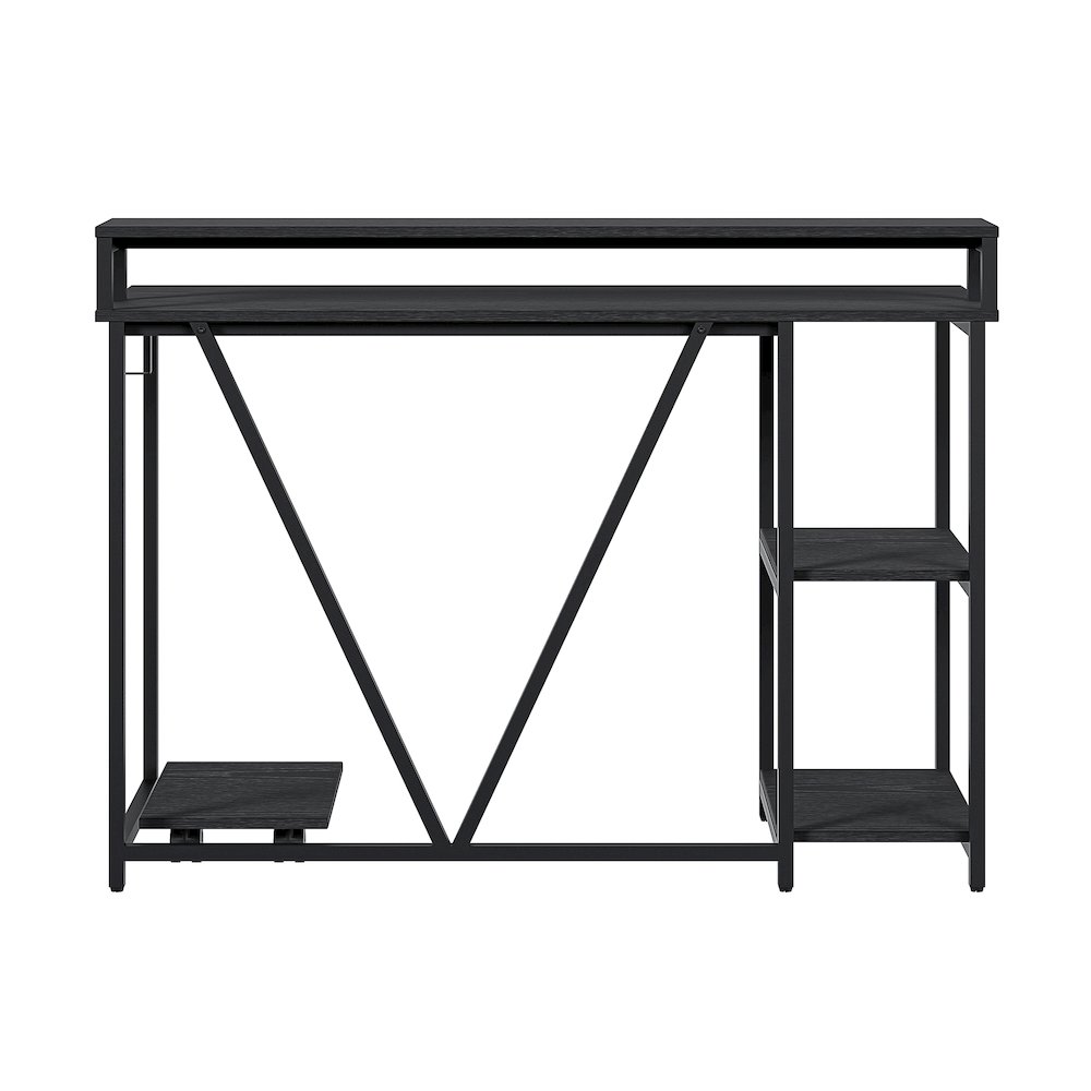 Techni Mobili Industrial Writing Desk, Black. Picture 8