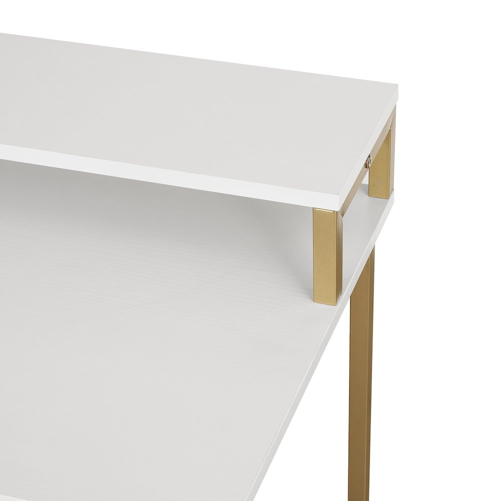 Techni Mobili Industrial Writing Desk, Gold. Picture 11