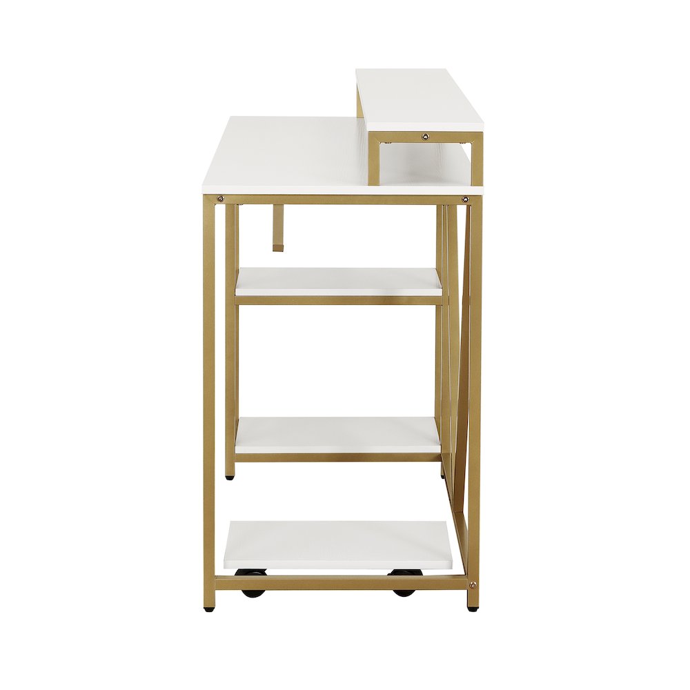 Techni Mobili Industrial Writing Desk, Gold. Picture 14