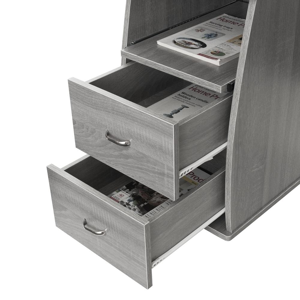 Complete Computer Workstation Desk With Storage, Gray. Picture 5