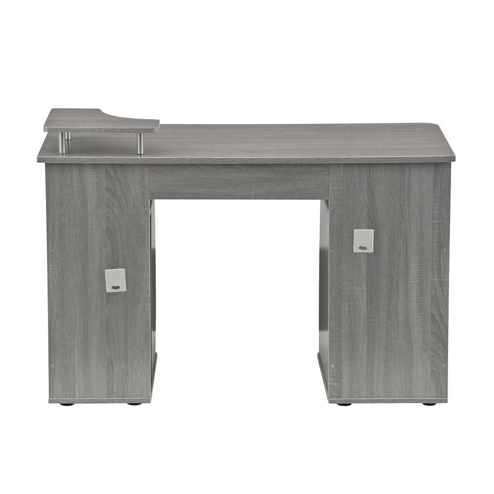 Complete Computer Workstation Desk With Storage, Gray. Picture 7