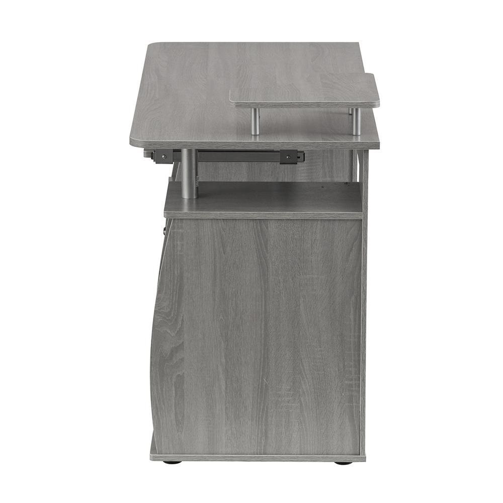 Complete Computer Workstation Desk With Storage, Gray. Picture 9
