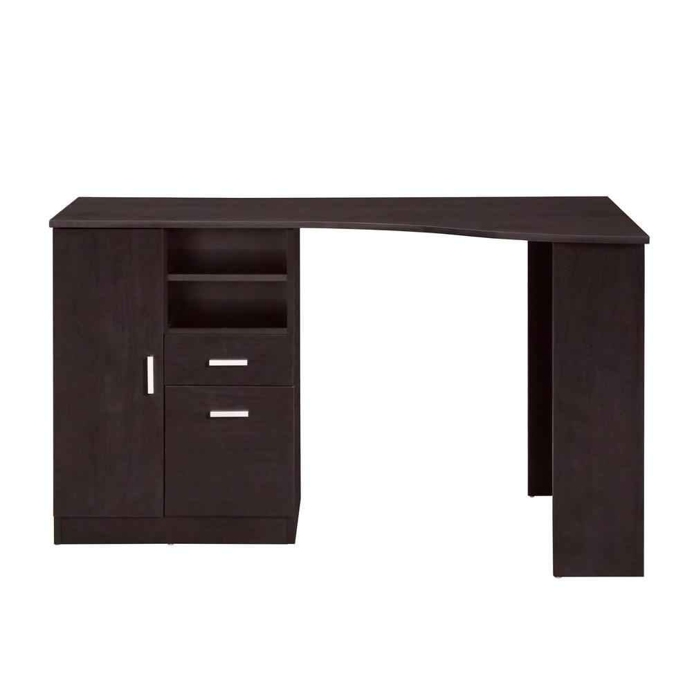 Techni Mobili Classic Office Desk with Storage, Espresso. Picture 2