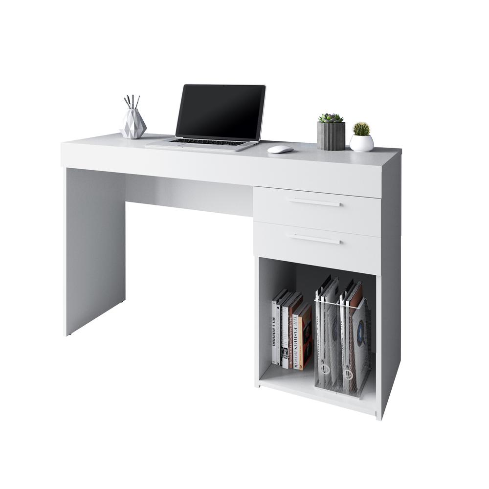 Techni Mobili Home Office Workstation with Storage, White. Picture 3