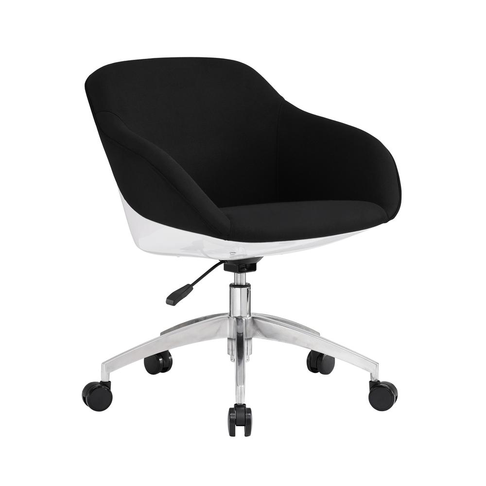 Techni Mobili Home Office Upholstered  Task Chair, Black. Picture 1