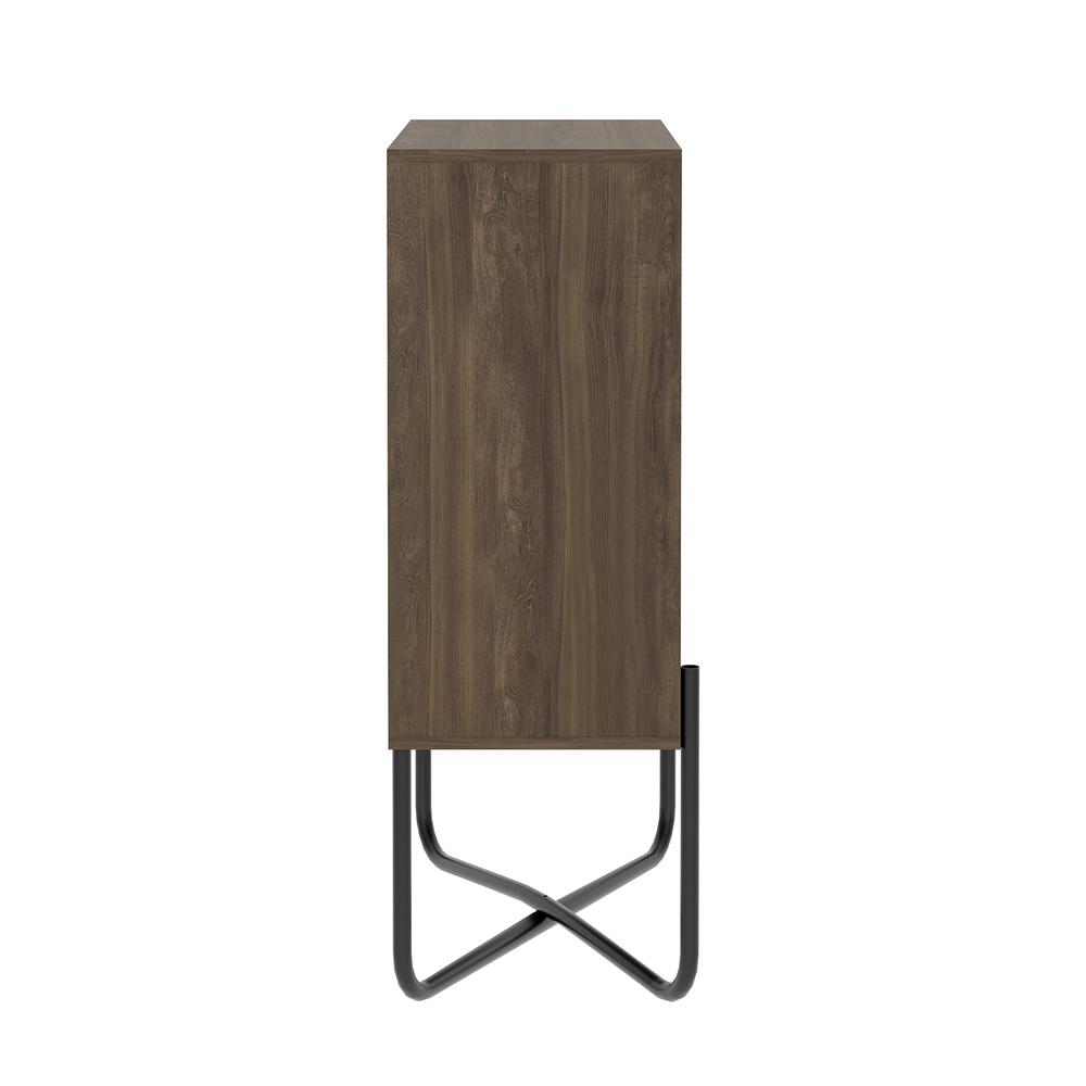 Techni Mobili Modern Geometric Bookcase, Walnut. Picture 4