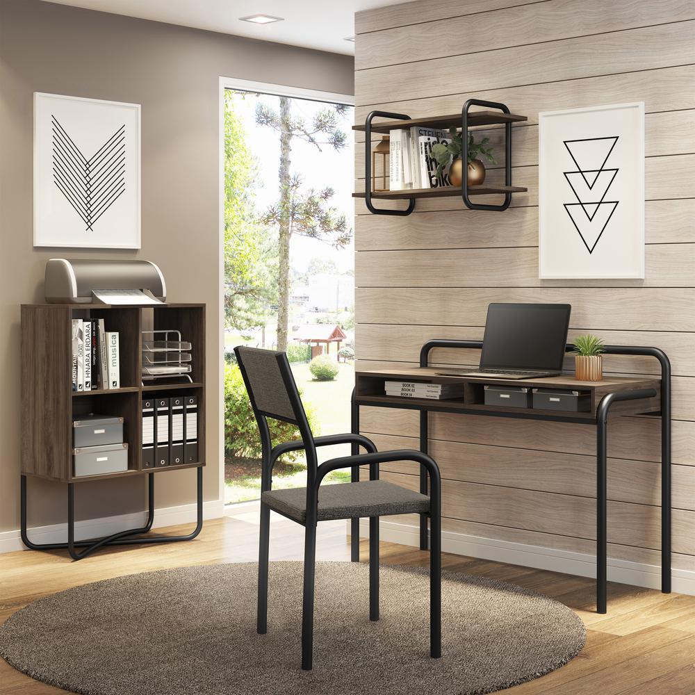 Techni Mobili Modern Geometric Bookcase, Walnut. Picture 5
