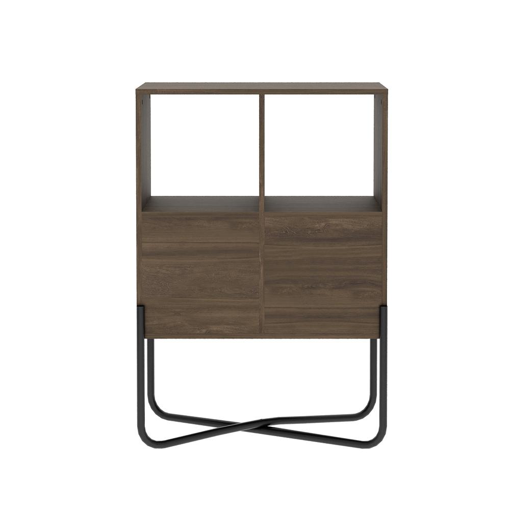 Techni Mobili Modern Geometric Bookcase, Walnut. Picture 8