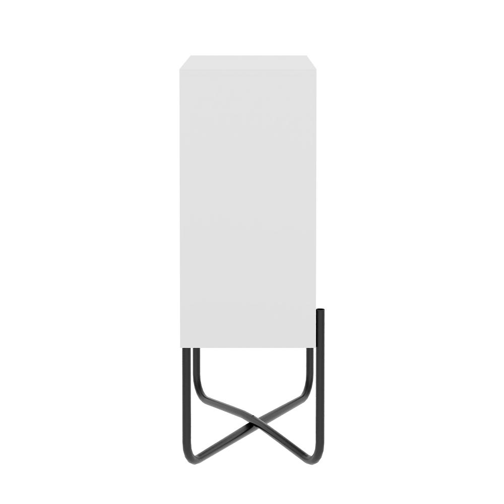Techni Mobili Modern Geometric Bookcase, White. Picture 4
