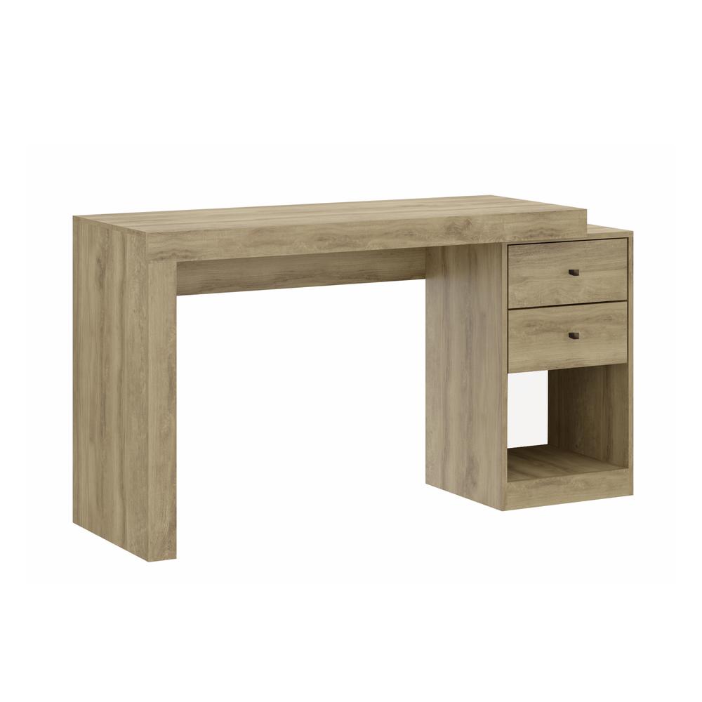 Techni Mobili Expandable Home Office Desk, Pine. Picture 1
