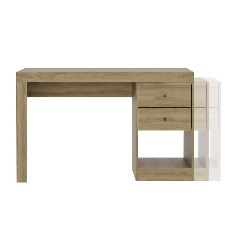 Techni Mobili Expandable Home Office Desk, Pine. Picture 4
