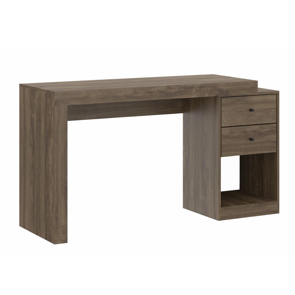 Techni Mobili Expandable Home Office Desk, Walnut. Picture 1