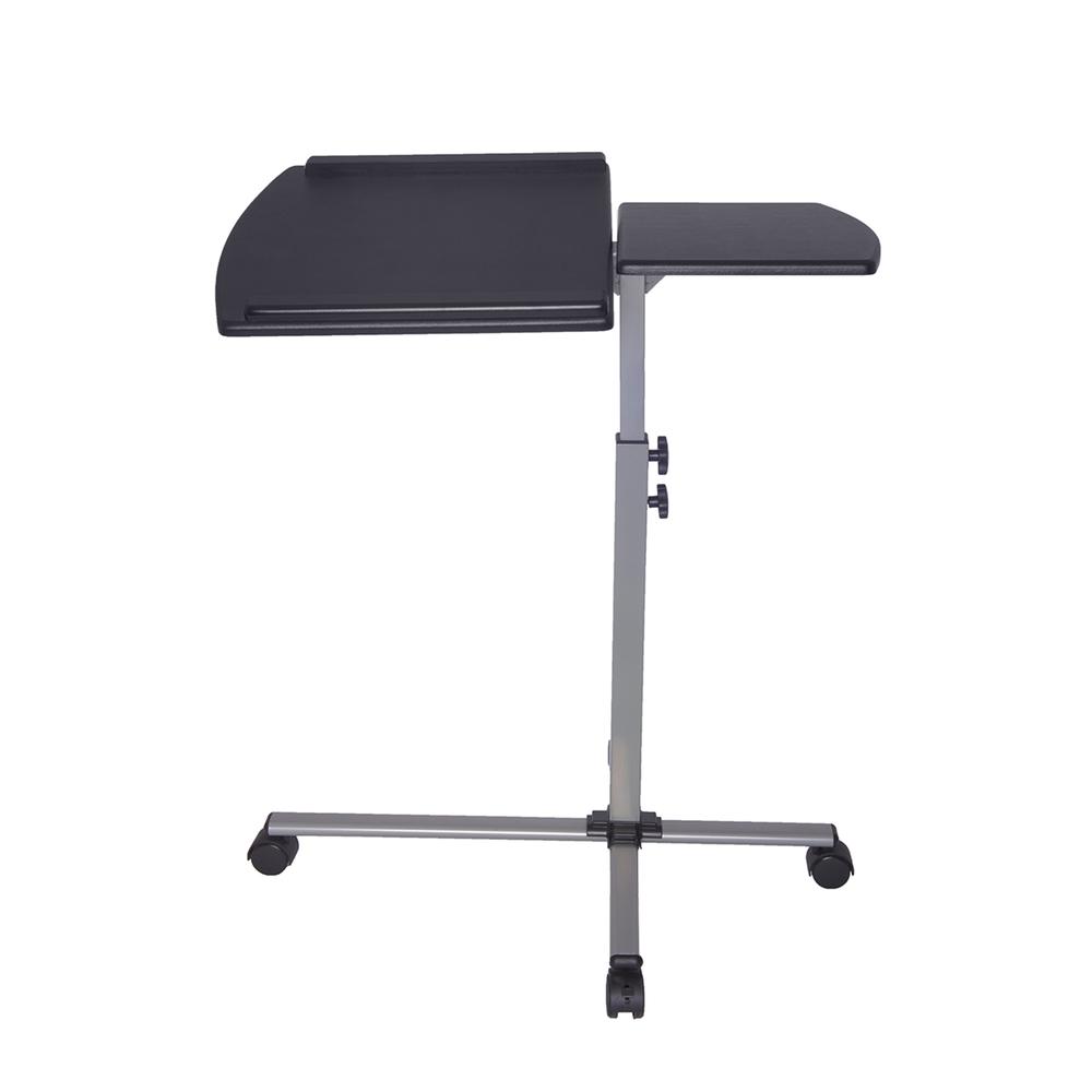 Rolling Adjustable Laptop Cart. Color: Graphite. Picture 5