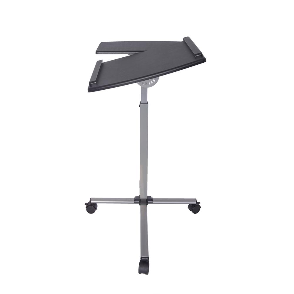 Rolling Adjustable Laptop Cart. Color: Graphite. Picture 6