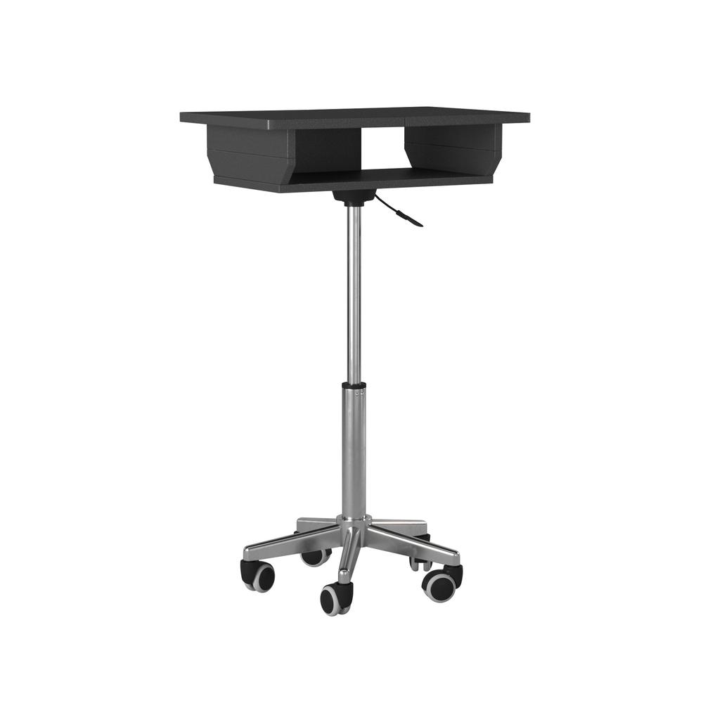 Folding Table Laptop Cart. Color: Graphite. Picture 1