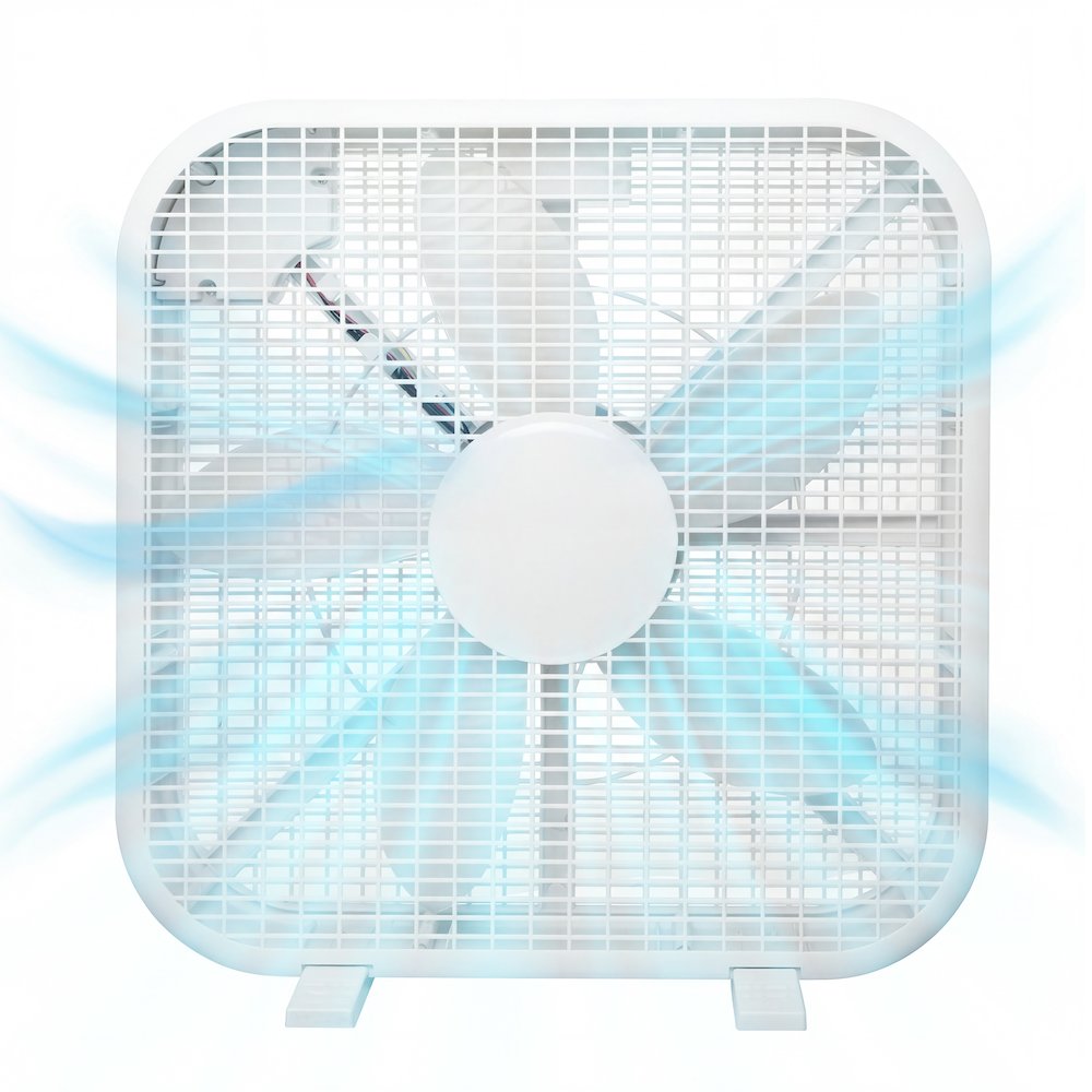 20 Inch Box Fan, 3-Speed Portable Cooling Fan With Carry Handle. Picture 4