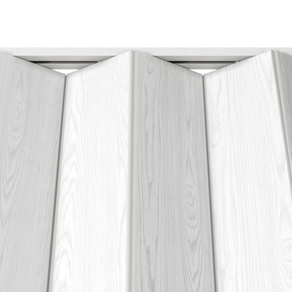 32" W Double Walled Foldable Heavy Duty Accordion Doors, White. Picture 2