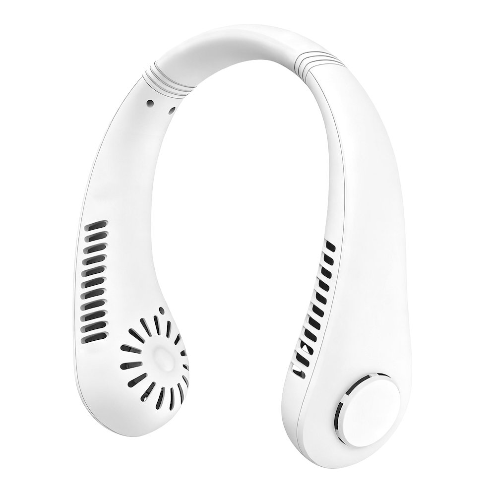 Rechargeable Bladeless Neck Fan, 3-Speed Hands-Free Wearable Cooling Fan. Picture 1