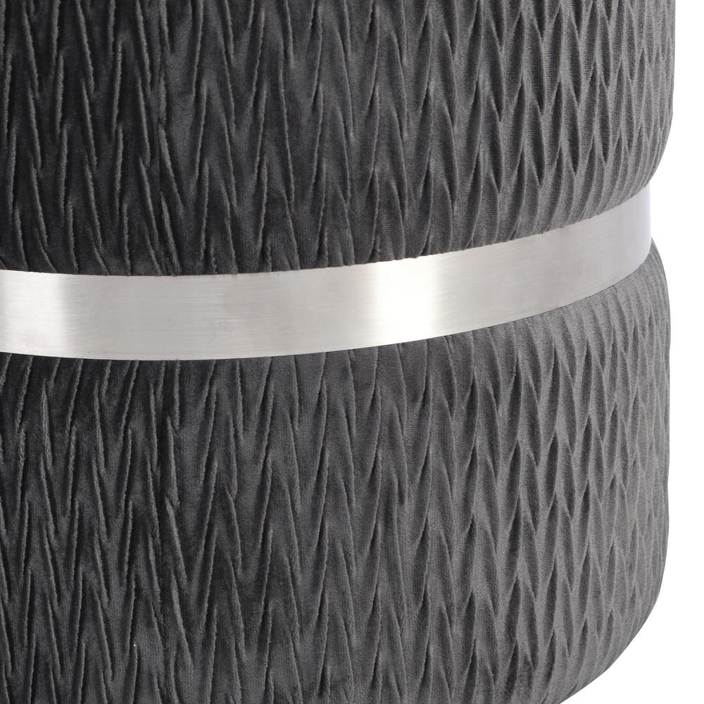 Techni Mobili Storage Ottoman, Grey. Picture 2
