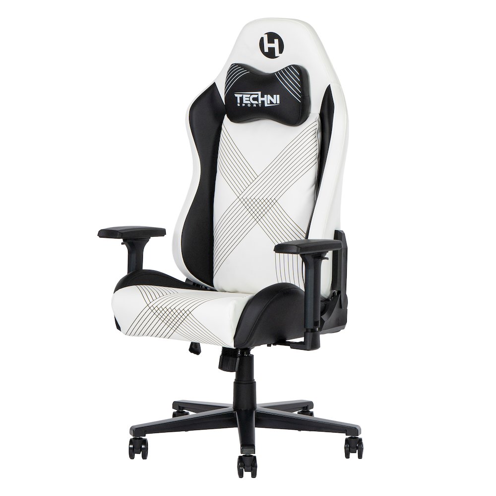 Techni Sport Comfort Edge White Gaming Chair. Picture 5