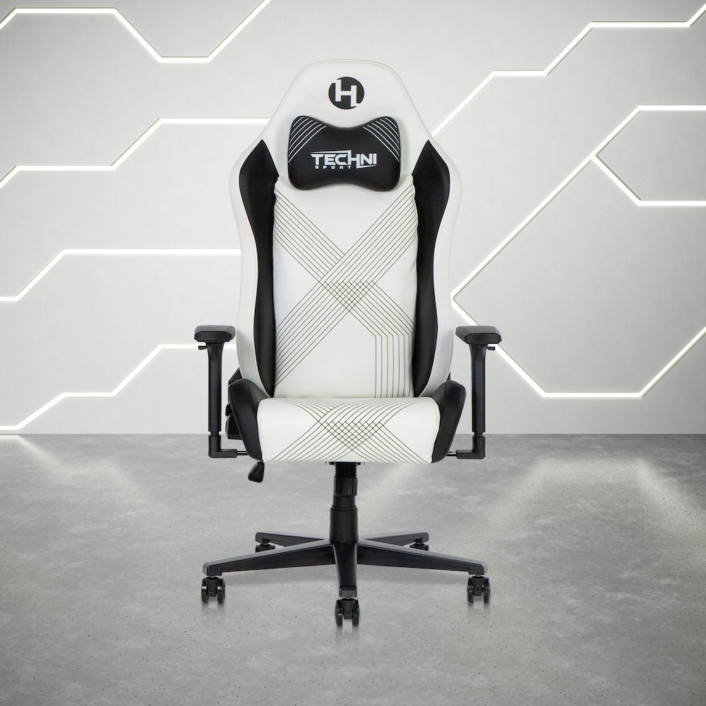 Techni Sport Comfort Edge White Gaming Chair. Picture 11