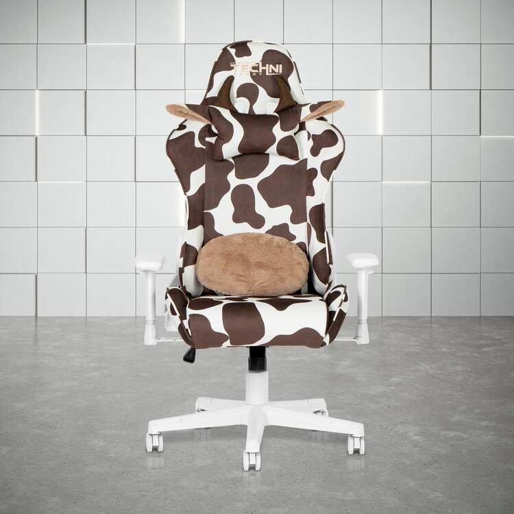 TS85 Brown COW Series Gaming Chair. Picture 4
