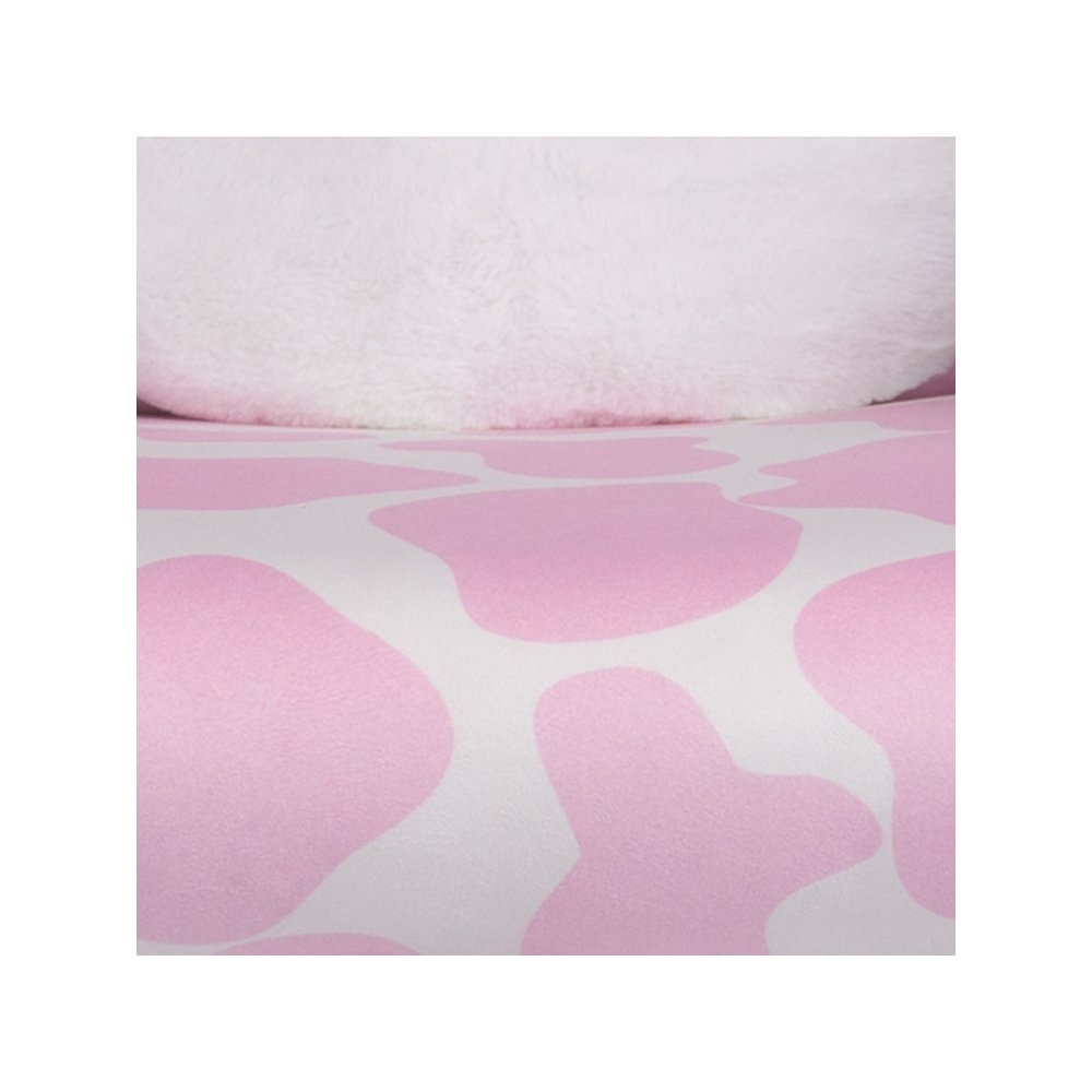 Pink COW Series Gaming Chair with Footrest. Picture 11