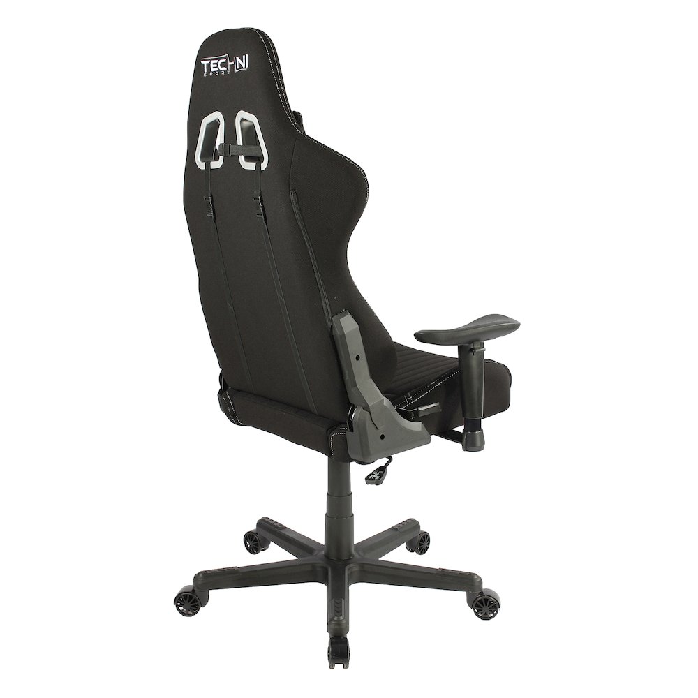 Fabric Ergonomic High Back Racer Style PC Gaming Chair, Black. Picture 7