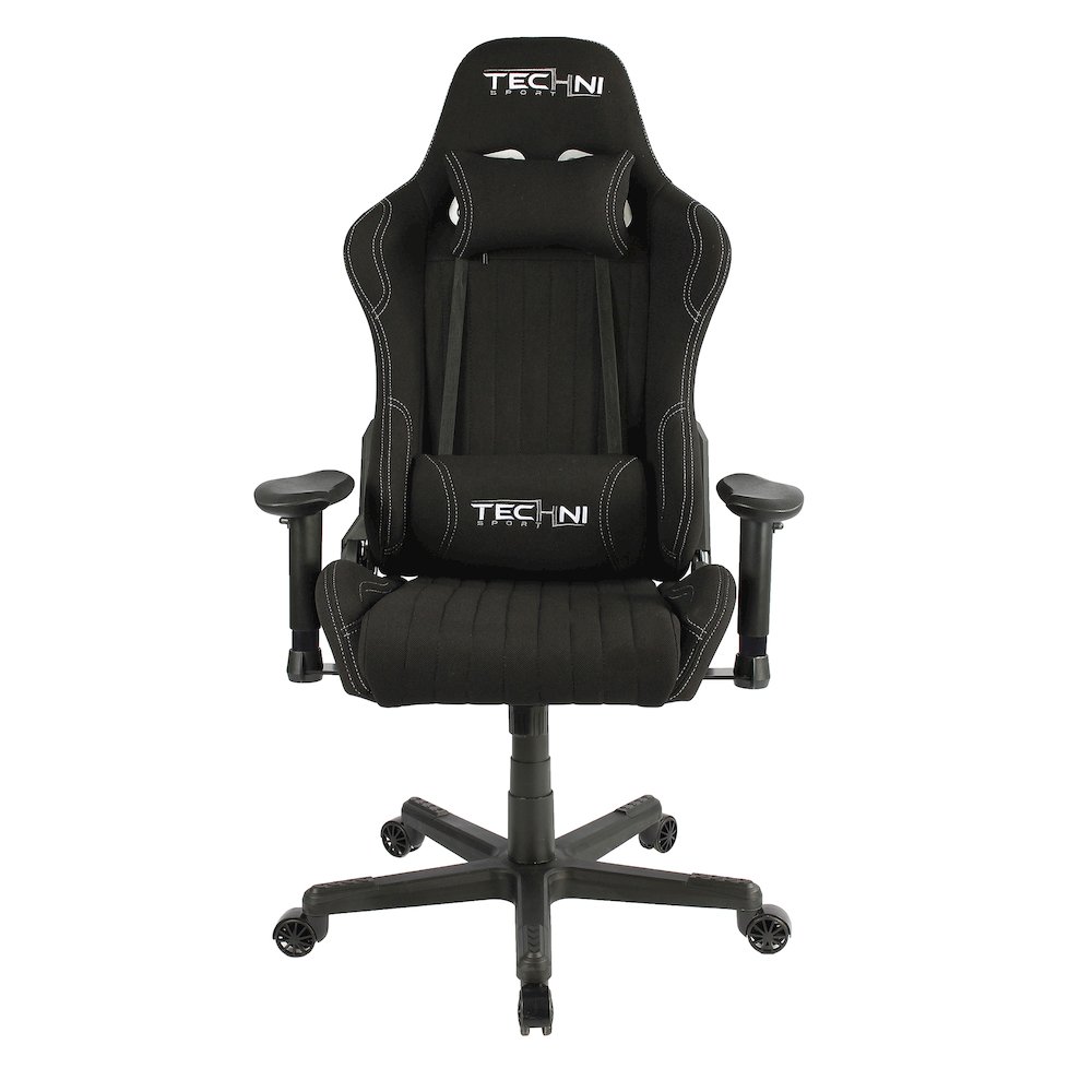 Fabric Ergonomic High Back Racer Style PC Gaming Chair, Black. Picture 10