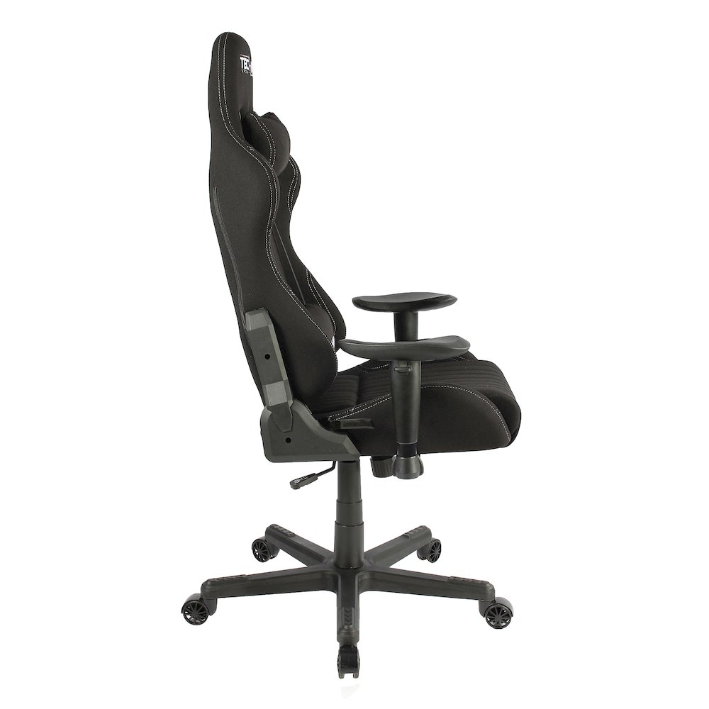 Fabric Ergonomic High Back Racer Style PC Gaming Chair, Black. Picture 11