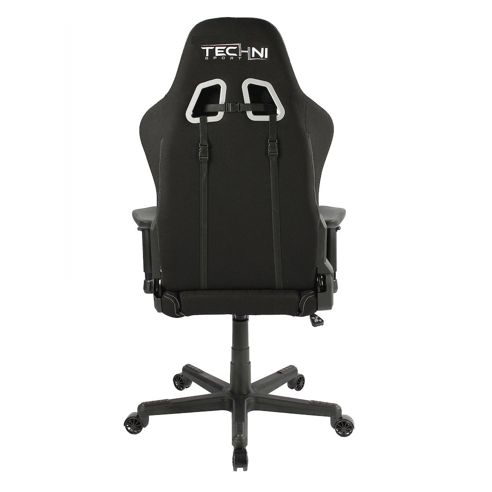 Fabric Ergonomic High Back Racer Style PC Gaming Chair, Black. Picture 12