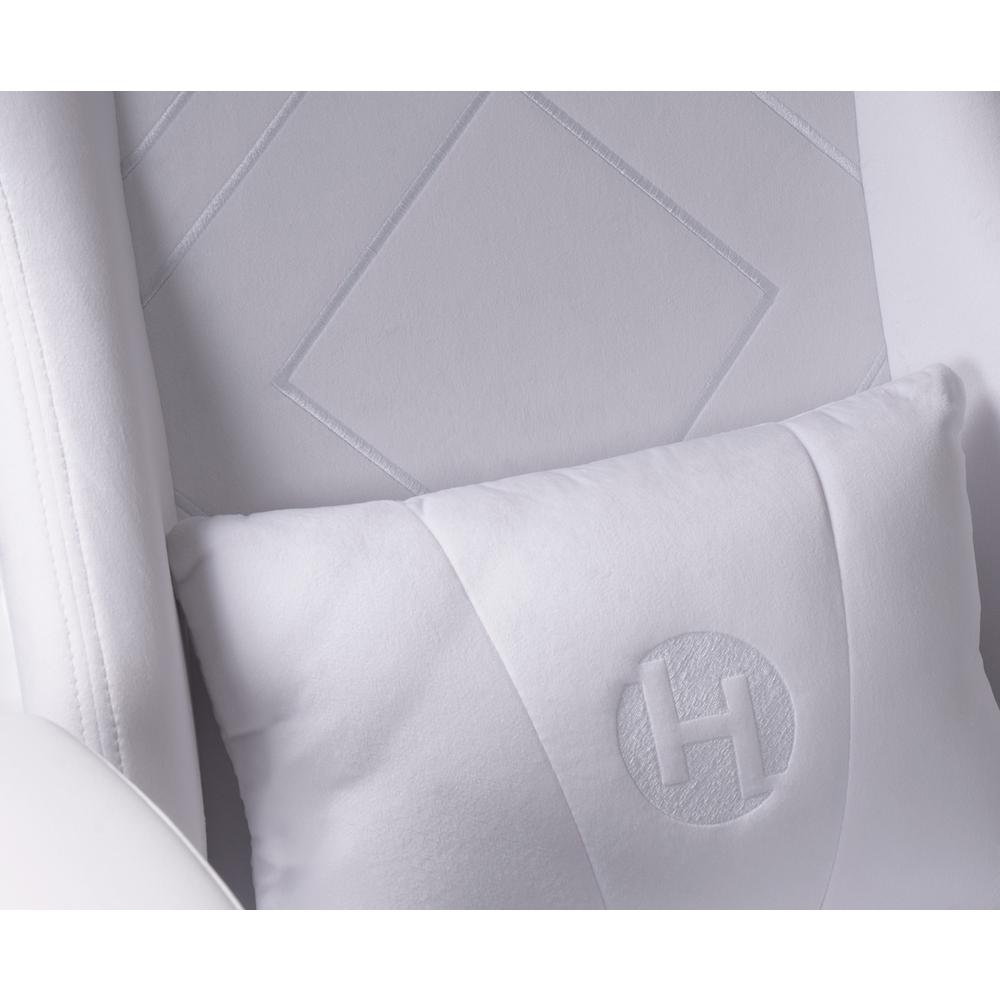 Velvet Gaming Chair - White. Picture 7