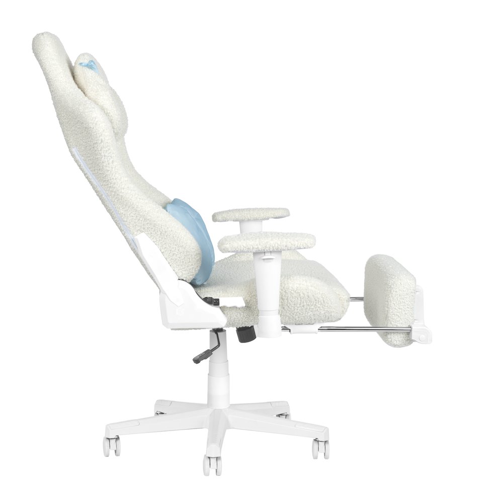 White Bunny Gaming Chair with Footrest. Picture 3