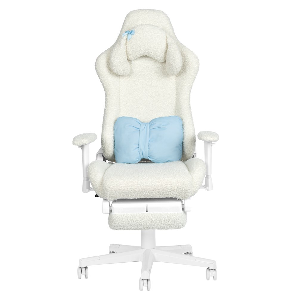 White Bunny Gaming Chair with Footrest. Picture 4