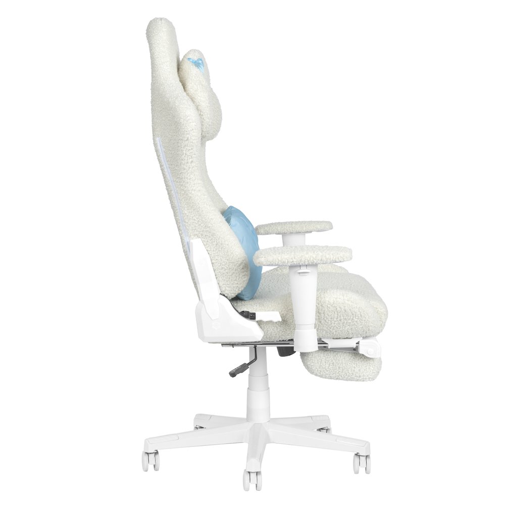 White Bunny Gaming Chair with Footrest. Picture 5