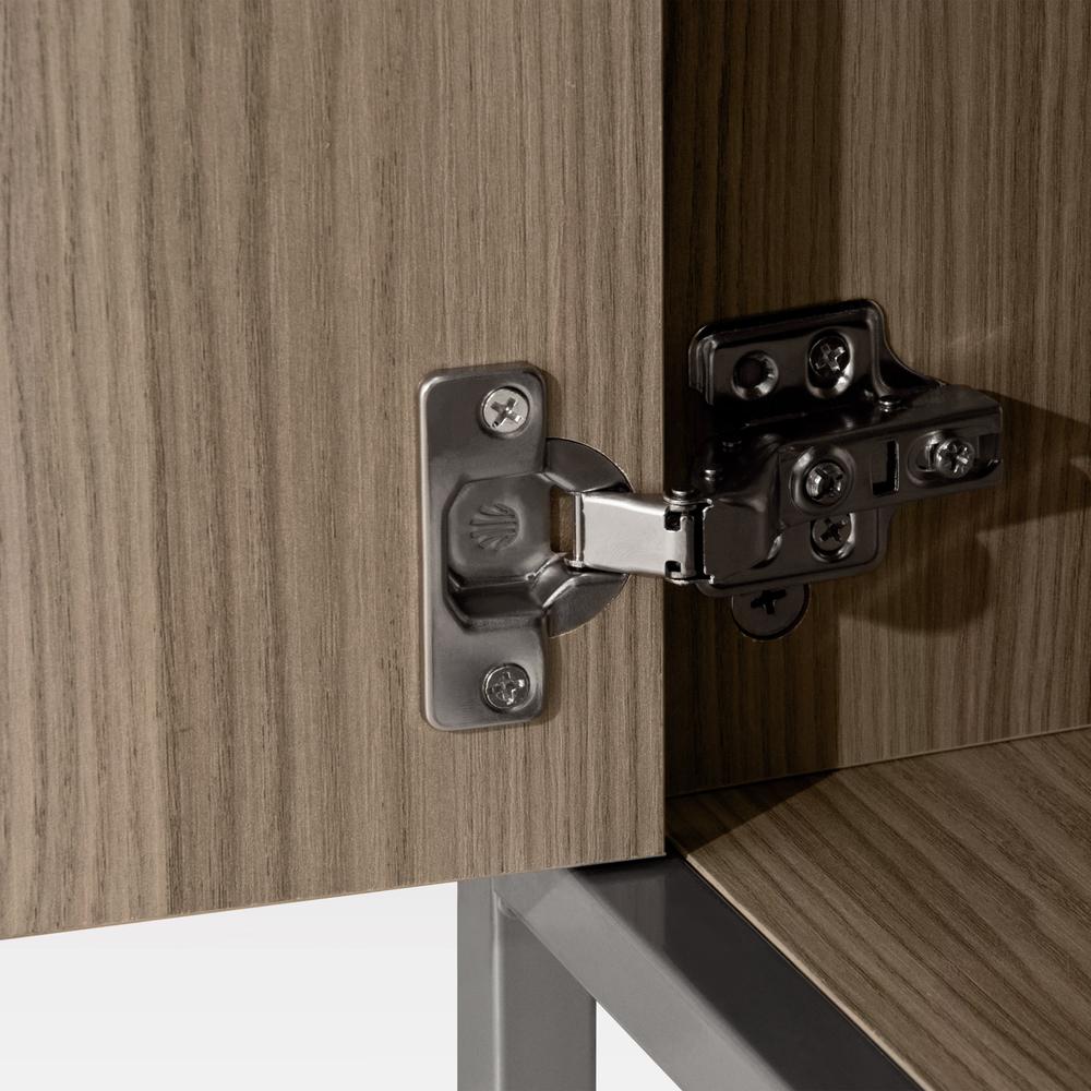 Techni Mobili Oak Storage Rack with  door cabinet. Picture 32