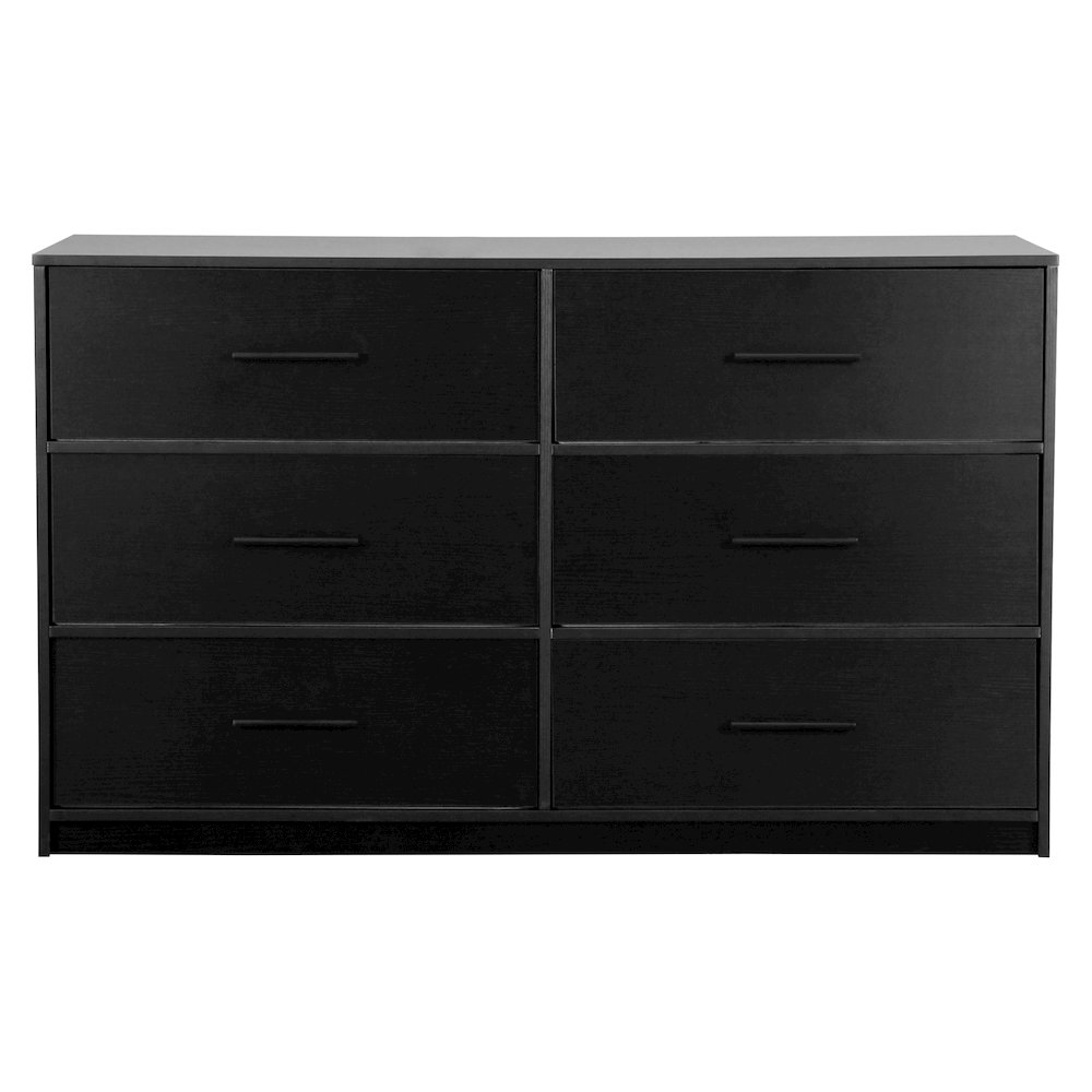6-Drawer Dresser with Large Fabric Drawers, Black. Picture 3