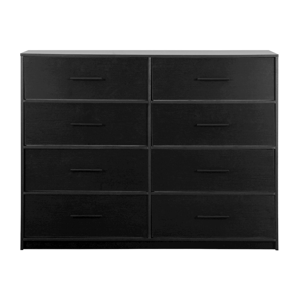 8-Drawer Dresser with Large Fabric Drawers, Black. Picture 3