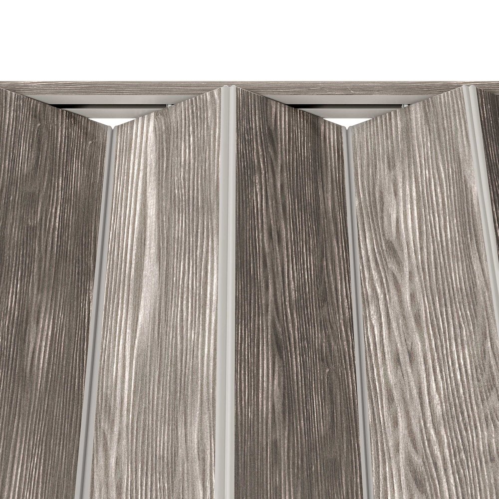 36" W Double Walled Foldable Heavy Duty Accordion Doors, Taupe. Picture 2