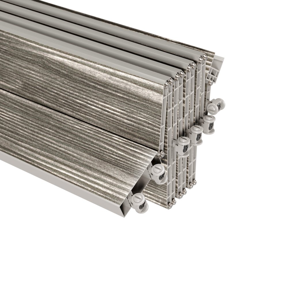 36" W Double Walled Foldable Heavy Duty Accordion Doors, Taupe. Picture 4