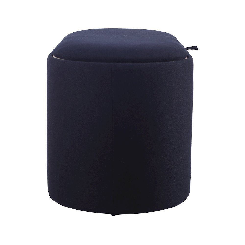 Storage Ottoman with Reversible Wooden Tray Top, Black. Picture 4