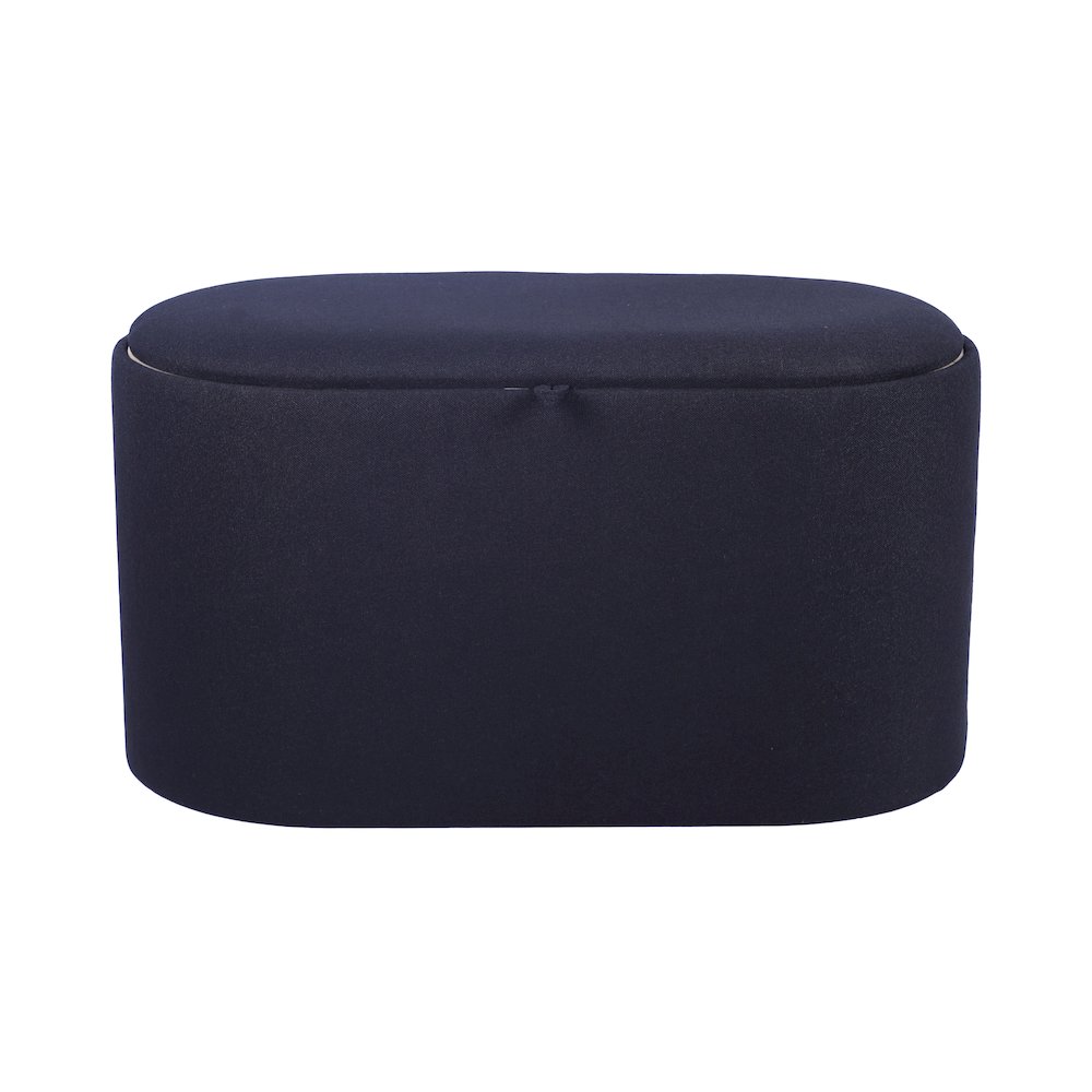 Storage Ottoman with Reversible Wooden Tray Top, Black. Picture 8