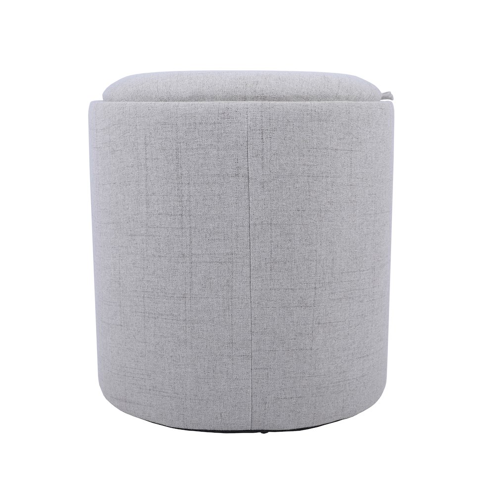Storage Ottoman with Reversible Wooden Tray Top, Natural. Picture 4