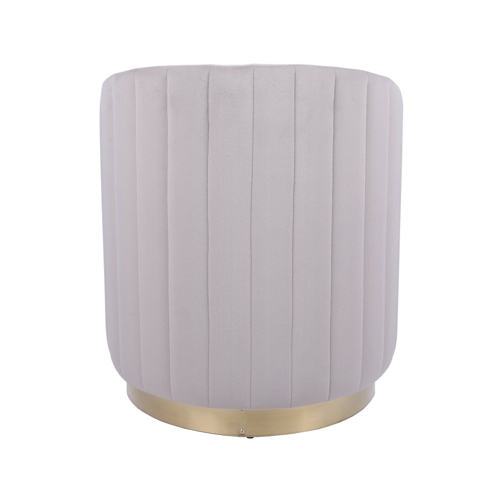 Two-Toned Ottoman with Storage or Vanity Stool, Taupe. Picture 3