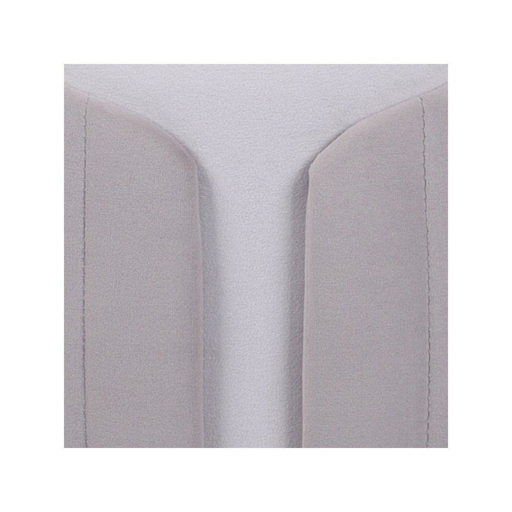 Two-Toned Ottoman with Storage or Vanity Stool, Taupe. Picture 10