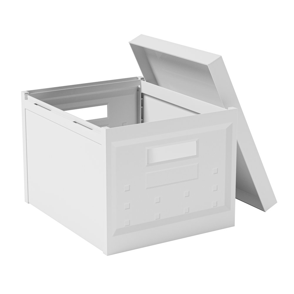 Set of 2 Stackable Storage Box with Lids for Home or Office Organization. Picture 4