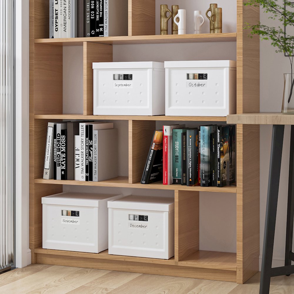 Set of 2 Stackable Storage Box with Lids for Home or Office Organization. Picture 10